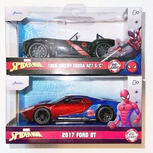 Jada Spider-man 1965 SHELBY COBRA 427 S/C and 2017 FORD GT Die-cast Cars Miles